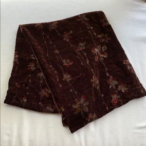 54x10.5” Crushed Velvet Scarf Laura Ashley
